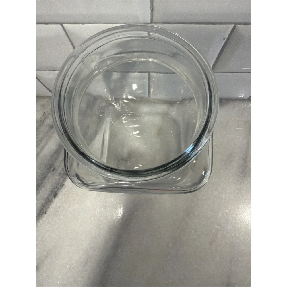 Vintage Johnston Sugar Anchor Hocking Glass Canister Advertising Promotional 995